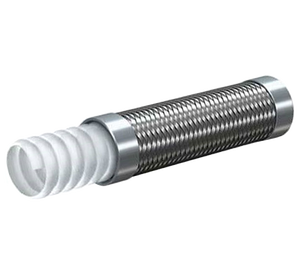Manguera enrollada de PTFE de grado alimenticio moldeado de alto rendimiento Refuerzo de acero inoxidable para una mayor flexibilidad Alta temperatura - Product Image 1