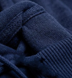 Micah Corporation <b>Mens</b> Navy Blue Wool Crew Neck <b>Pullover</b> Knitted Sweater Regular Fit Solid Color Casual Autumn Wear - Product Image 3