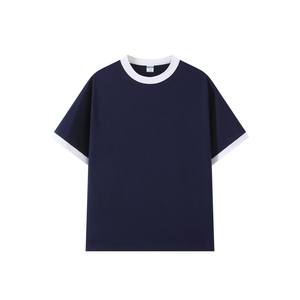 Camiseta Unisex de Algodón con Cuello Redondo, Diseño Moderno con Bloques de Color, Corte Regular, Transpirable, Diseño Personalizado para Hombres y Mujeres, Formal - Product Image 4