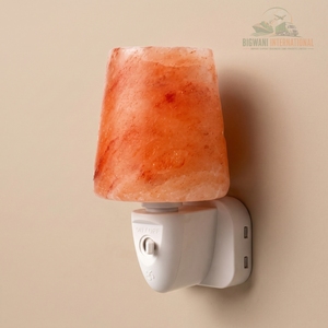 Lampe murale artisanale en sel de l'Himalaya, lampe en sel de roche naturel avec prise murale pour purifier l'air et créer une ambiance relaxante - Product Image 4