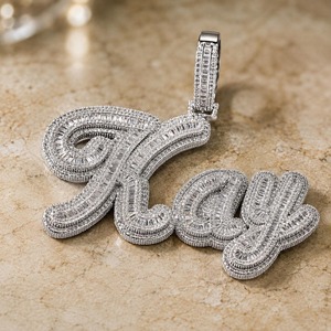Collier Pendentif Charme en Argent 925 Moissanite de Qualité Supérieure, Bijoux Hip Hop pour Hommes et Femmes, Style Iced Out Streetwear, Cadeau Tendance en Promotion - Product Image 3
