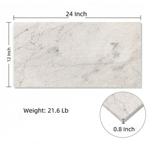 Marbre blanc naturel 12*24, finition texturée FS, pierre cannelée 3D pour décoration murale - Product Image 2