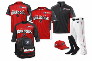 Ensemble complet d'uniformes de baseball avec casquette et maillot, tissu respirant 100 % polyester, logo sur le devant, avec sac à dos et chaussettes de baseball - Product Image 4