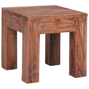 Mesa de Centro Pequeña de Madera de Caoba Sólida con Tonos Marrones Variados - Product Image 1