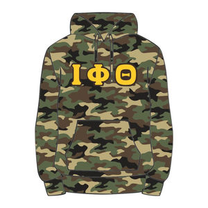 เสื้อฮู้ดลายพราง Iota Phi Theta ผ้าฝ้ายพรีเมียม เสื้อผ้าสมาคมพี่น้องชาวกรีก ปักลายตามสั่ง Divine Nine HBCU Greek Life - Product Image 2