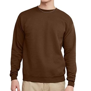 Custom Made Crew Neck Mens Vintage Winter Sweatshirts 100% Cotton Fleece Wholesale Price Best Selling <b>Brown</b> Color Sweatshirts - Product Image 6
