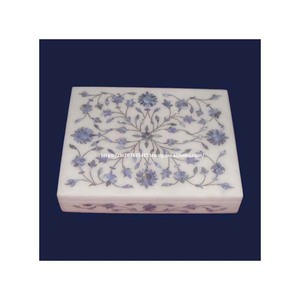 Latest <b>Large</b> Marble Jewelry <b>Box</b> with Mother of Pearl Inlay Custom Logo for Ramadan Eid Festival <b>Gift</b> Packing Made From Stone - Product Image 3