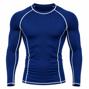 Haut de compression personnalisé à manches longues pour le MMA, le BJJ, le Jiu-Jitsu, la lutte et l'entraînement – Vêtement de sport personnalisé par sublimation - Product Image 1