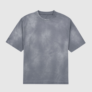 Camiseta al por mayor con lavado ácido, serie Signature, color negro carbón, acabado desgastado, tacto suave, fábrica de Sialkot - Product Image 5