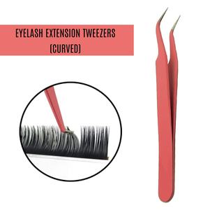 Pinzas de pestañas con etiqueta privada de embalaje personalizado, volumen recto fino, extensión de pestañas de 45 90 grados, pinzas para botas delgadas, punta de fibra - Product Image 5