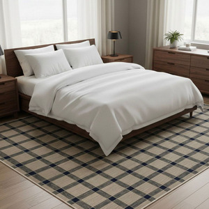 Alfombra Hecha a Mano Elegante de Algodón y Lana con Nudos a Mano para una Vida Refinada, Alfombra para Interiores y Exteriores, Decoración del Hogar, Alfombra con Respaldo Antideslizante - Product Image 2