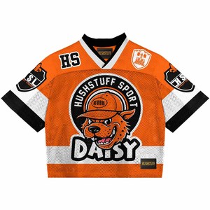 Custom Graphic Mesh Boxy <b>T</b>-shirt Oversized Cropped American Football Jersey Streetwear - Product Image 3