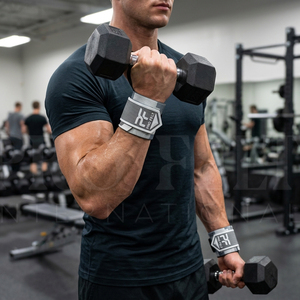 Breathable Comfortable Wrist Stability Compression Elastic Nylon Wrist Wraps Custom Rubber Logo Design OEM ODM Gym Fitness <b>Strap</b> - Product Image 3