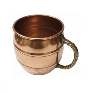 Classic Copper Moscow Mule <b>Mugs</b> With Smooth Finish Perfect For Cold Beverages In Kitchen Bar And Dining Spaces - Product Image 1