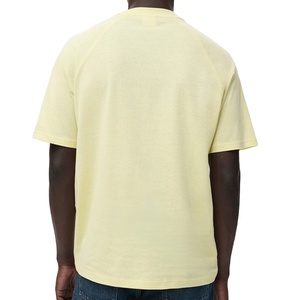 T-shirts imprimés 100 % coton pour hommes, couleur noire, épaules tombantes, coupe oversize, respirant, modèle 2026 - Product Image 2