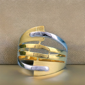 Premium Quality Unique Designer <b>Plain</b> Gold Statement <b>Ring</b> for Women Religious for Wedding Anniversary Engagement Great Gift Idea - Product Image 3