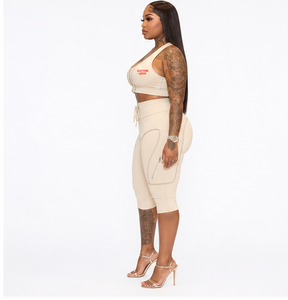 Wholesale Trending Custom Women 2 Piece Activewear Set Crop Top High Waist <b>Capri</b> <b>Leggings</b> Gym Workout Yoga Fitness Sports - Product Image 4