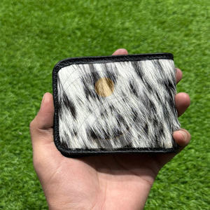 Wholesale Natural Hair Cowhide Leather <b>Wallet</b> Mens <b>Compact</b> Everyday Organizer Handmade Durable Construction - Product Image 4