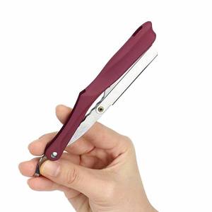 มีดโกนหนวดแบบพับได้ รุ่นปี 2026 สแตนเลสอย่างดี ปลอดภัย ใช้งานง่าย ขายดี พร้อมด้ามจับปรับได้ อุปกรณ์สำหรับช่างตัดผม - Product Image 1