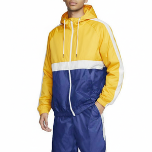 Conjunto Deportivo Personalizado de Otoño para Hombre, Chaqueta Cortavientos y Pantalones Deportivos Transpirables y Ligeros con Capucha, Poliéster/Nailon - Product Image 1