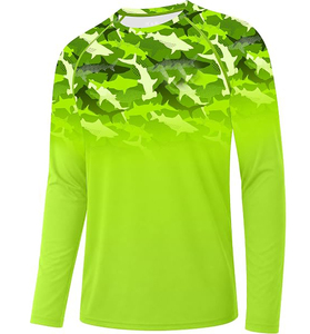 Camiseta de Natación Unisex de Manga Larga con Protección Solar UPF50+, Color Verde Menta, Mangas con Estampado de Camuflaje, Secado Rápido, Poliéster, Ecológica - Product Image 4