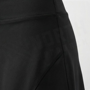 Jupe courte noire pour femme, coupe trapèze, taille élastique, respirante, style sportif, couleur unie, avec poches, pour toutes les saisons - Product Image 5