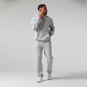 Último diseño, nuevo chándal elegante con logotipo personalizado para hombre, ropa deportiva, conjunto deportivo de dos piezas, chándal de lana lisa. - Product Image 3