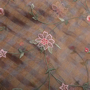 Tela de Encaje Bordado de Alta Calidad, Elegante Tela de Malla Estampada con Jacquard Floral para Vestidos de Novia y Decoración de Prendas - Product Image 2