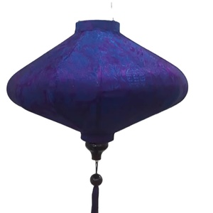 Farol de seda morado, artesanía de Hoi An, Vietnam, farol de tela hecho a mano, pantalla colgante para decoración de interiores, exteriores, hogar, festivales y eventos. - Product Image 1
