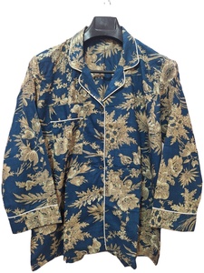 ชุดนอนผ้าฝ้าย3ชิ้นลายดอกไม้สุดหรูสำหรับกลางคืนชุดนอนสีฟ้าลายดอกไม้บานโบฮีเมียนสไตล์โบฮีเมียน - Product Image 5