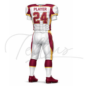 Uniforme de football américain sur mesure de haute qualité pour hommes, tissu respirant de qualité supérieure avec manches courtes et design imprimé - Product Image 6