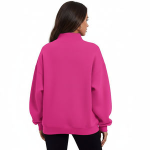 Haut en maille longue et ample pour femme Soft Aura Winter, col montant, avec tissu doux et chaud, design avant et confort décontracté - Product Image 5