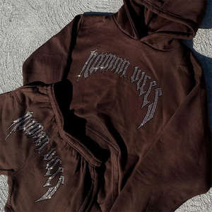 Ensemble 2 pièces vintage personnalisé pour homme : sweat à capuche court et short délavé, effet usé, avec logo imprimé et effet soleil éclairé - Product Image 5