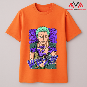 Camiseta Ecológica Estampada (Estampado Gráfico) para Mujer, Cuello Redondo, Manga Corta, Corte Regular, 95% Algodón, Tejido de Punto, Primavera/Verano, Naranja - Product Image 5