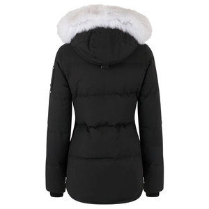 Cappotti Imbottiti Standard Autunno Inverno con <span class=keywords><strong>Pelliccia</strong></span>, Design Trapuntato e Ricamo, <span class=keywords><strong>Cappotto</strong></span> Puffer da Donna con Cappuccio - Product Image 2