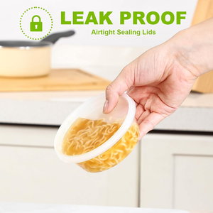 กล่องใส่อาหารแบบสุญญากาศ ขนาด 8 ออนซ์ ดีไซน์ทันสมัย ผลิตจากพลาสติก PP พร้อมฝาปิด ใช้กับช่องแช่แข็ง/เครื่องล้างจาน/ไมโครเวฟได้ เหมาะสำหรับงานปาร์ตี้และการเตรียมอาหาร - Product Image 4