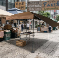 Gazebos pliants à cadre thermolaqué haute stabilité pour villas, cours et buffets, imperméables