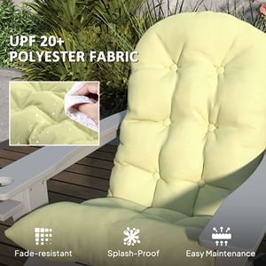Set di 2 Cuscini per Sedia Adirondack da Esterno con Schienale Alto Trapuntato, Antiscivolo, con Lacci, Cuscini di Qualità per Esterni - Product Image 5