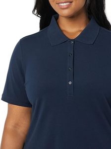 T-shirt décontracté en jersey tricoté respirant à manches courtes de couleur unie pour femme - Product Image 5