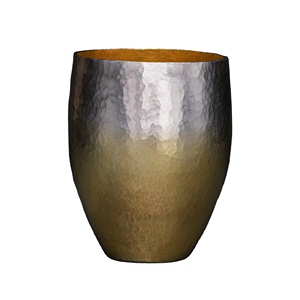 Vaso de Metal de Latón Martillado de Estilo Americano, de Lujo, Ecológico, de Moda, de Gran Venta, Bicolor, con Acabado Cobre, Saludable - Product Image 1