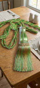 Elegant Traditional Curtain <b>Tiebacks</b> with Tassel Decorative Rope Holders for Classic Window Drapes - Product Image 3
