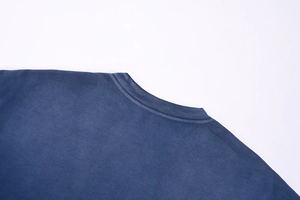 Heavyweight Vintage Acid Plain Knitted T Shirt Custom Blank Drop Shoulder Men White Oversized 100%cotton - Product Image 3