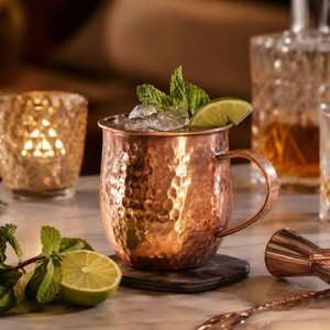 Premium Copper Coffee <b>Cup</b> Handmade Stylish Mug for Beverage Serving in Home Restaurant and Hotel <b>Settings</b> - Product Image 3