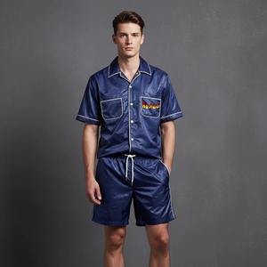 Conjunto Deportivo Corto de Verano para Hombre, Personalizado, de Alta Calidad, Cortavientos, Poliéster/Nailon, Lavado Ácido, Estilo Urbano, Ligero, para Correr - Product Image 1