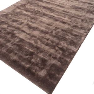 OEM Luxury Viscose silk Plain Area <b>Rug</b> Hand Loom Brown Carpet Cut Pile Plain Luxury Washable Non-Slip Medium Pile High Quality - Product Image 2