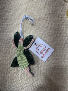 Breloque de sac en forme de paix, faite à la main, de haute qualité, style bohème chrétien, avec perles d'imitation et perles de rocaille en verre filé, pour enfants - Product Image 5