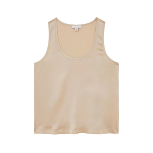 Women <b>Knitted</b> <b>Tank</b> <b>Top</b> O-Neck Solid Color Breathable Canvas Fabric Minimalist Style Regular Length Front Logo - Product Image 6