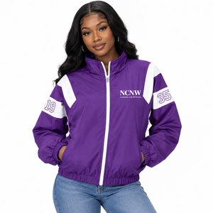 Chaqueta Cortavientos Casual NCNW Sorority, Chaqueta Impermeable para Exteriores, Chaqueta Ligera con Bordado para Mujer - Product Image 1