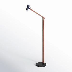 Lámpara de Pie Decorativa con Acabado en Latón Premium y Pantalla de Tela para Interiores Elegantes - Product Image 4