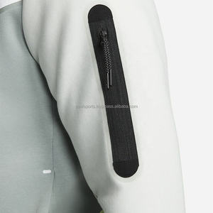 Conjunto Deportivo Personalizado con Logotipo, Ligero, de Poliéster/Algodón, Dos Piezas, Sudadera con Capucha de Felpa Premium con Cierre de Cremallera para Hombre, Invierno - Product Image 5